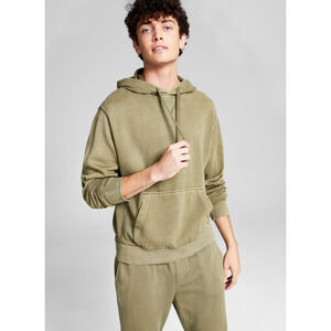 And Now This Men Fleece Pullover Hoodie Olive Size XXL